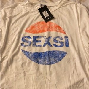 "sexsi" cropped top